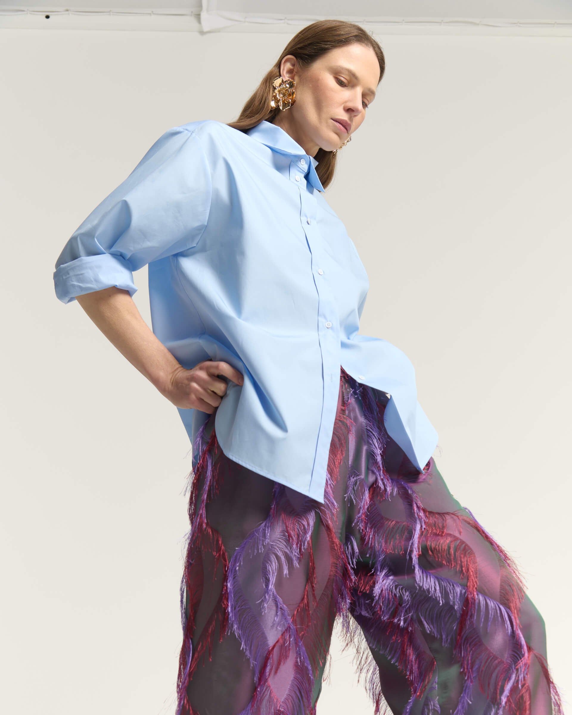 CAMICIA OVERSIZE IN COTONE