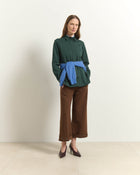 PANTALONI CROP A GAMBA LARGA