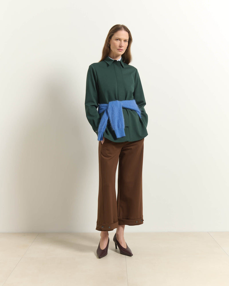 PANTALONI CROP A GAMBA LARGA