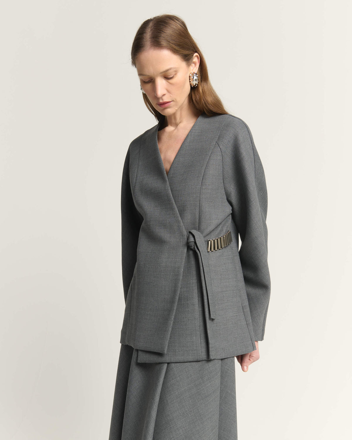 BLAZER INCROCIATO CON DETTAGLI METALLICI