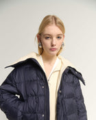 PIUMINO CORTO IN NYLON CON VERA IMBOTTITURA IN PIUMA