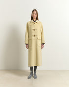 DOUBLE-FACED WOOL AND CASHMERE COAT WITH TOGGLE FASTENING