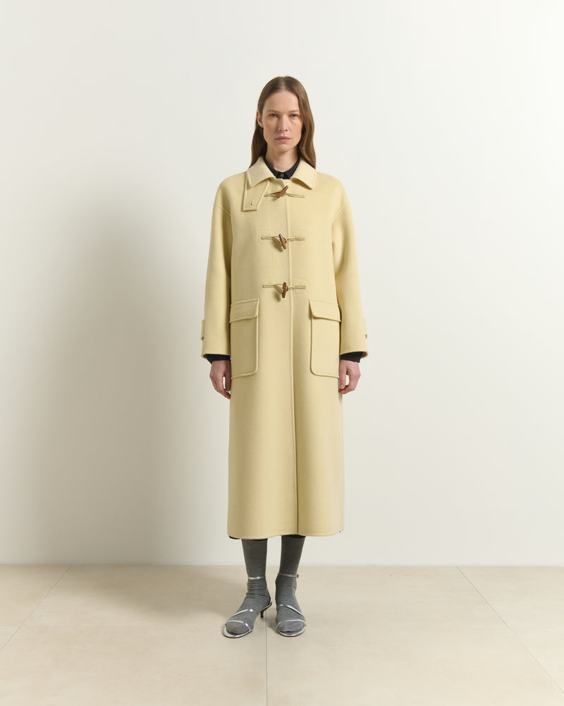 CAPPOTTO IN LANA E CASHMERE DOUBLE-FACE CON CHIUSURA A ALAMARI