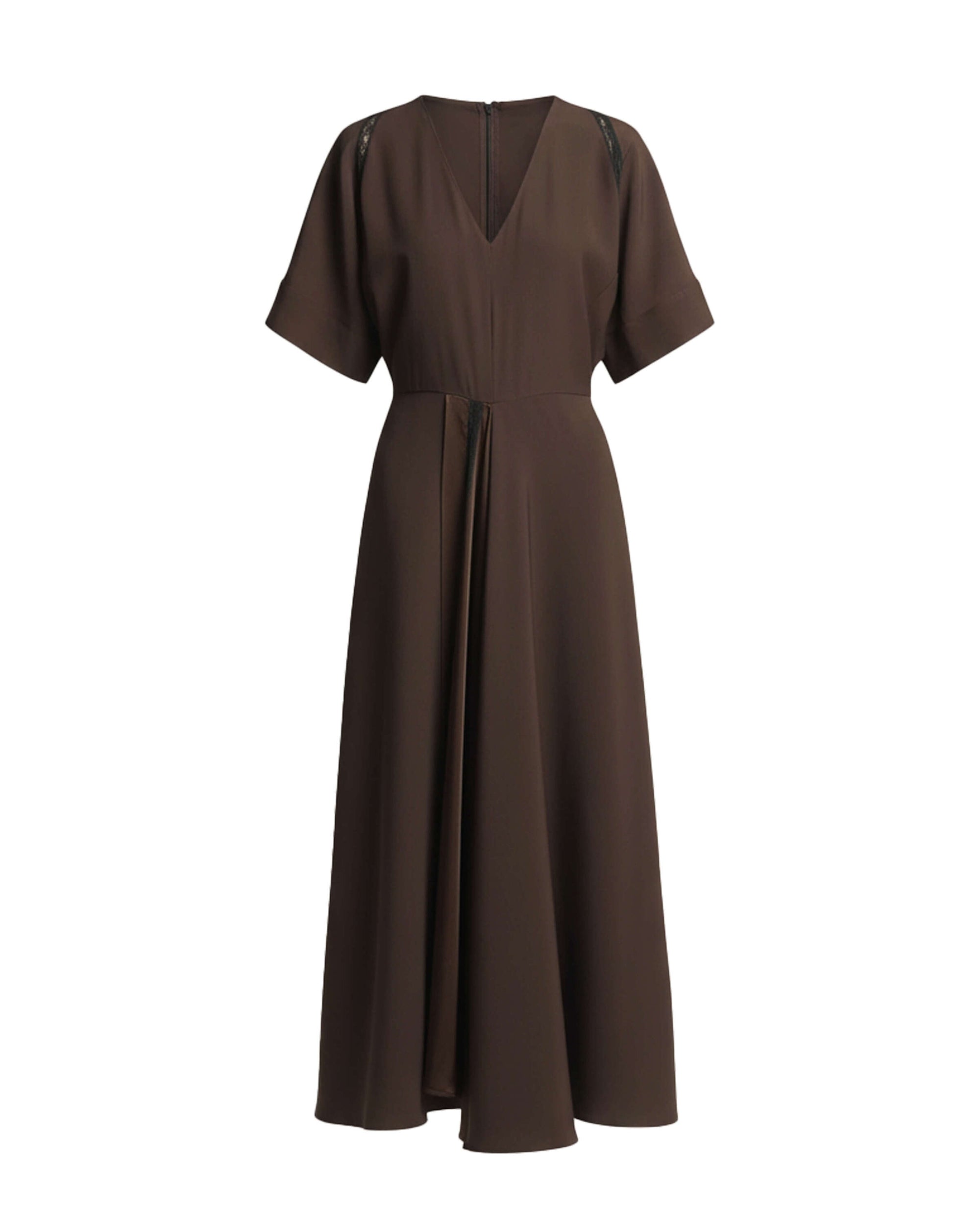 ABITO CON SCOLLO A V E DETTAGLI IN PIZZO