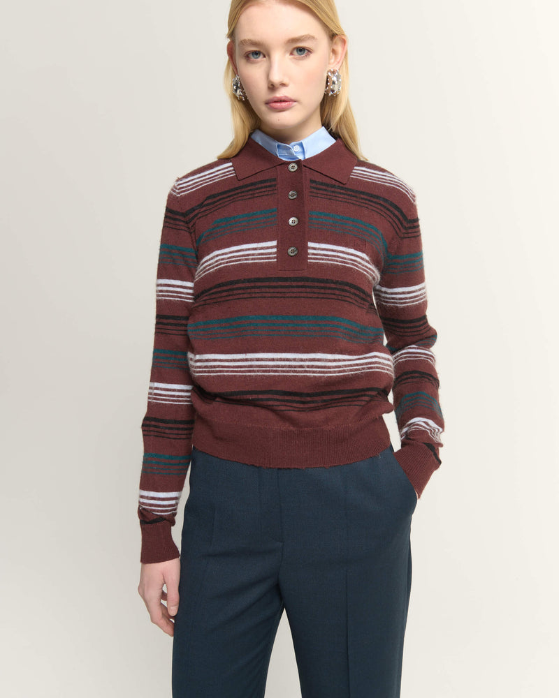 POLO IN MAGLIA A RIGHE