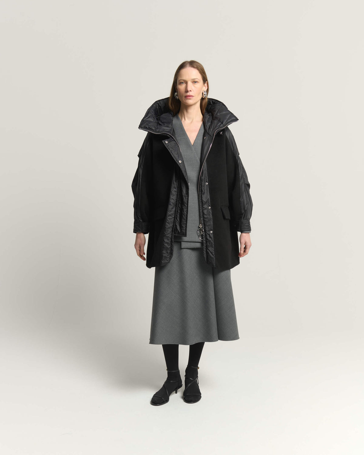 WOOL BLEND PADDED COAT