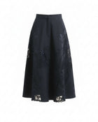 GONNA MIDI GESSATA CON PIZZO