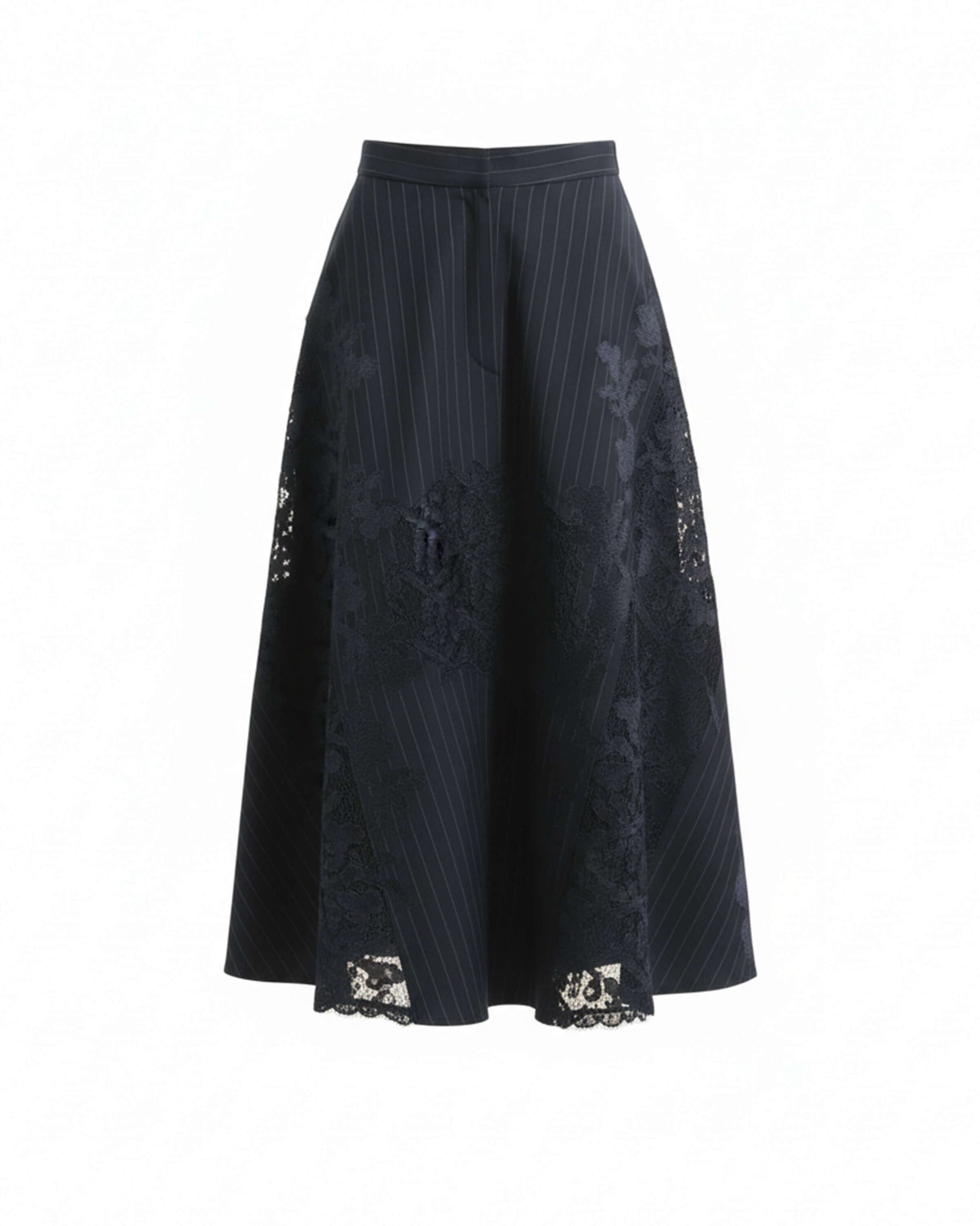 GONNA MIDI GESSATA CON PIZZO
