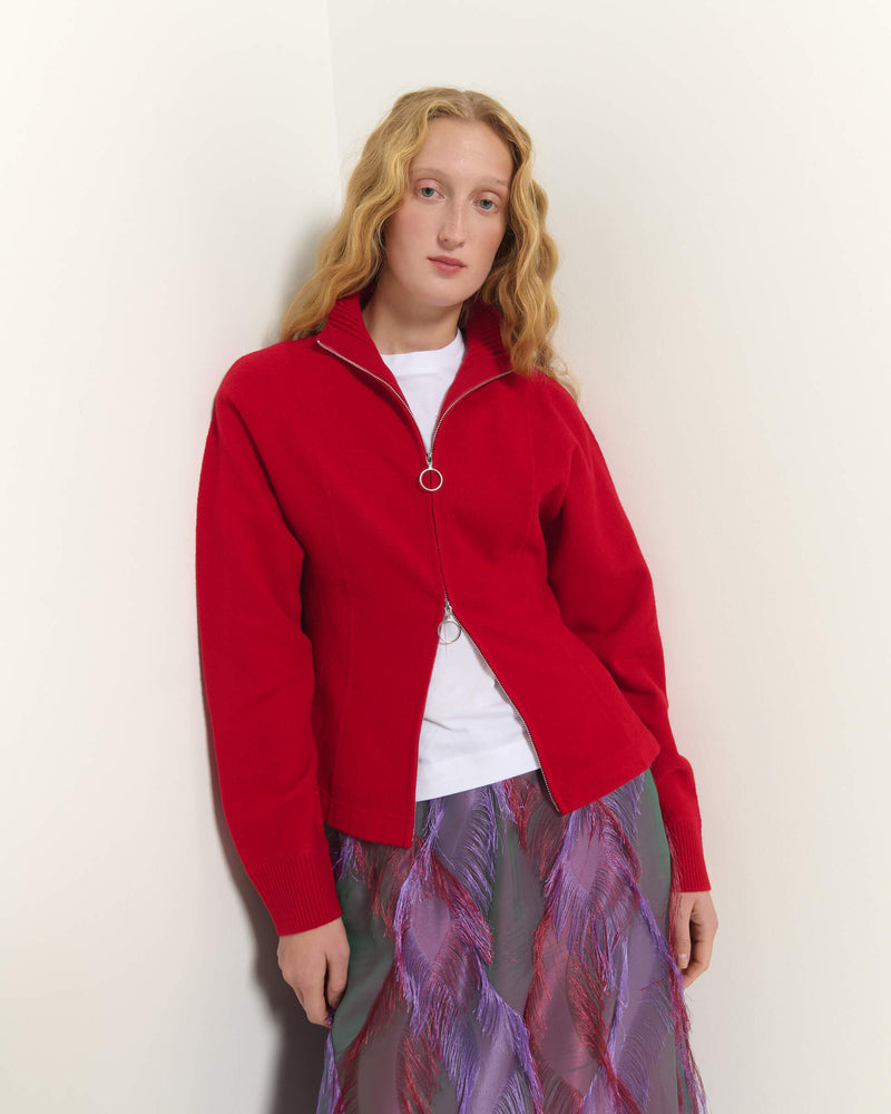 MAGLIONE IN LANA CON ZIP