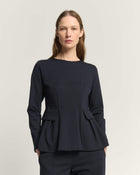 PEPLUM SHIRT WITH POCKETS