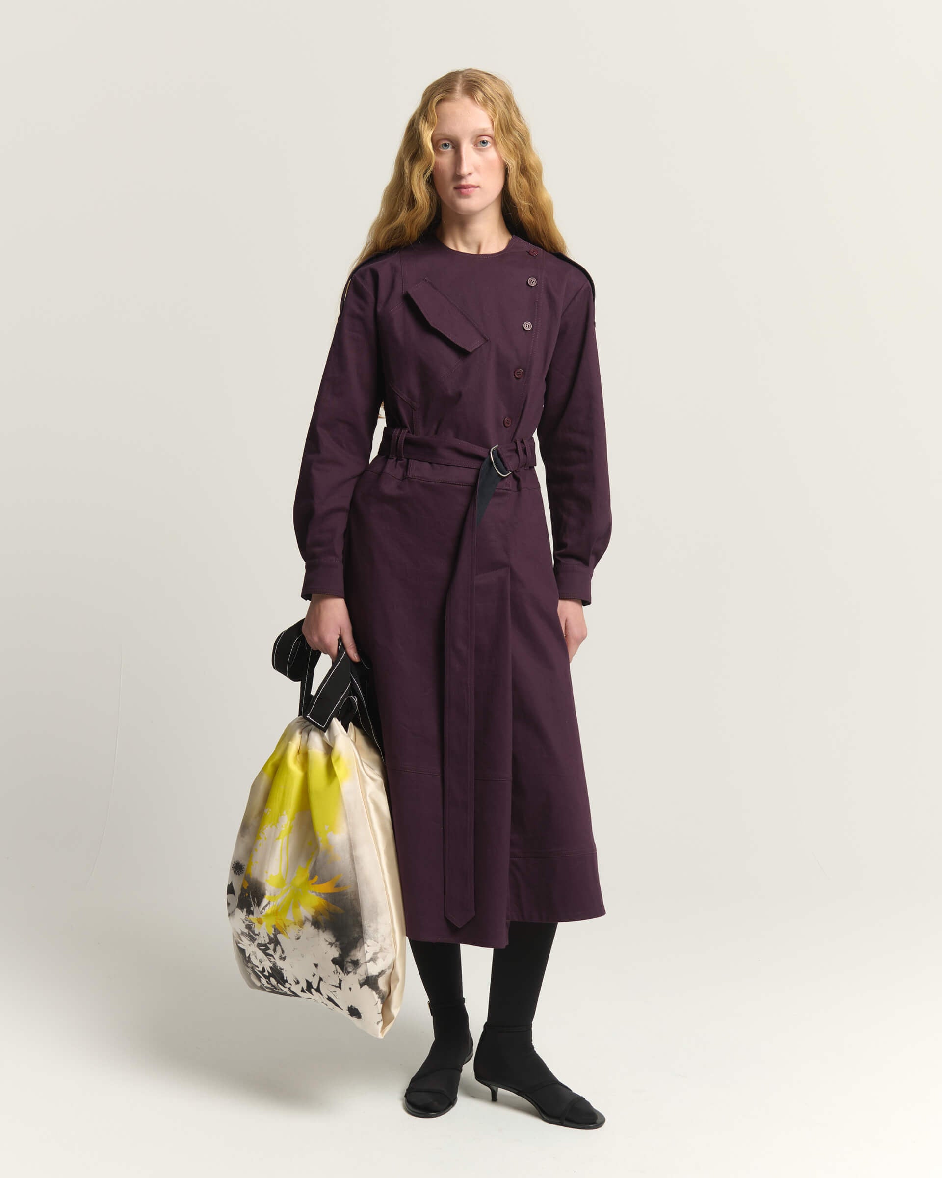 MIDI DRESS WITH MILITARY DETAILS