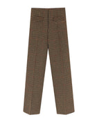 PANTALONI DIRITTI IN TESSUTO PRINCIPE DI GALLES