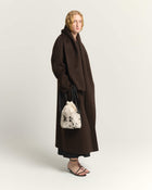 LONG COAT WITH INTEGRATED SCARF