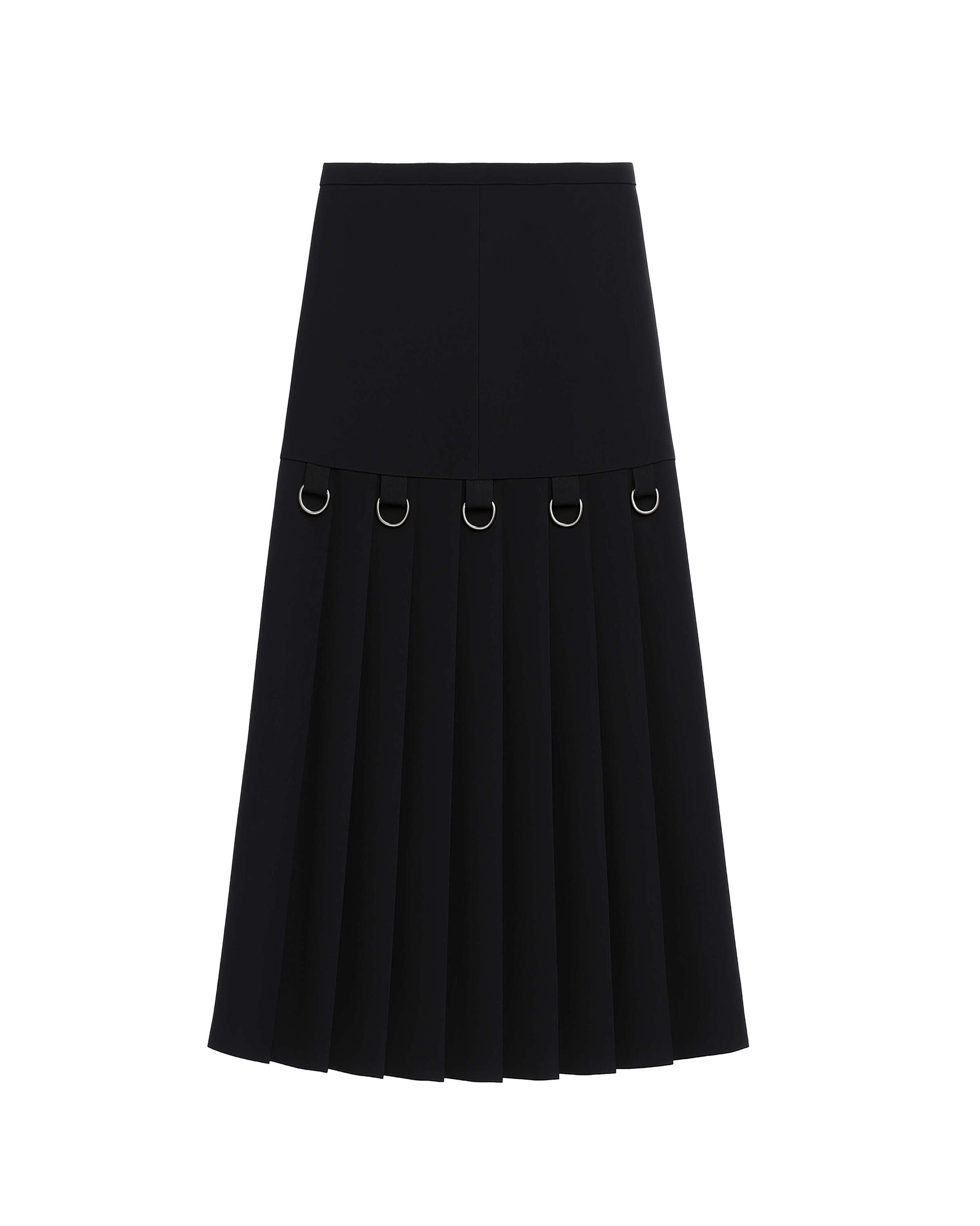 PLEATED SKIRT WITH METAL RING DETAILS | Beatrice .b