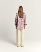 DOUBLE-LAYER PRINTED ORGANZA SHIRT