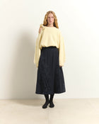 GONNA MIDI GESSATA CON PIZZO