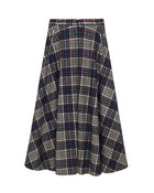 CULOTTE A QUADRI MIDI CON ZIP