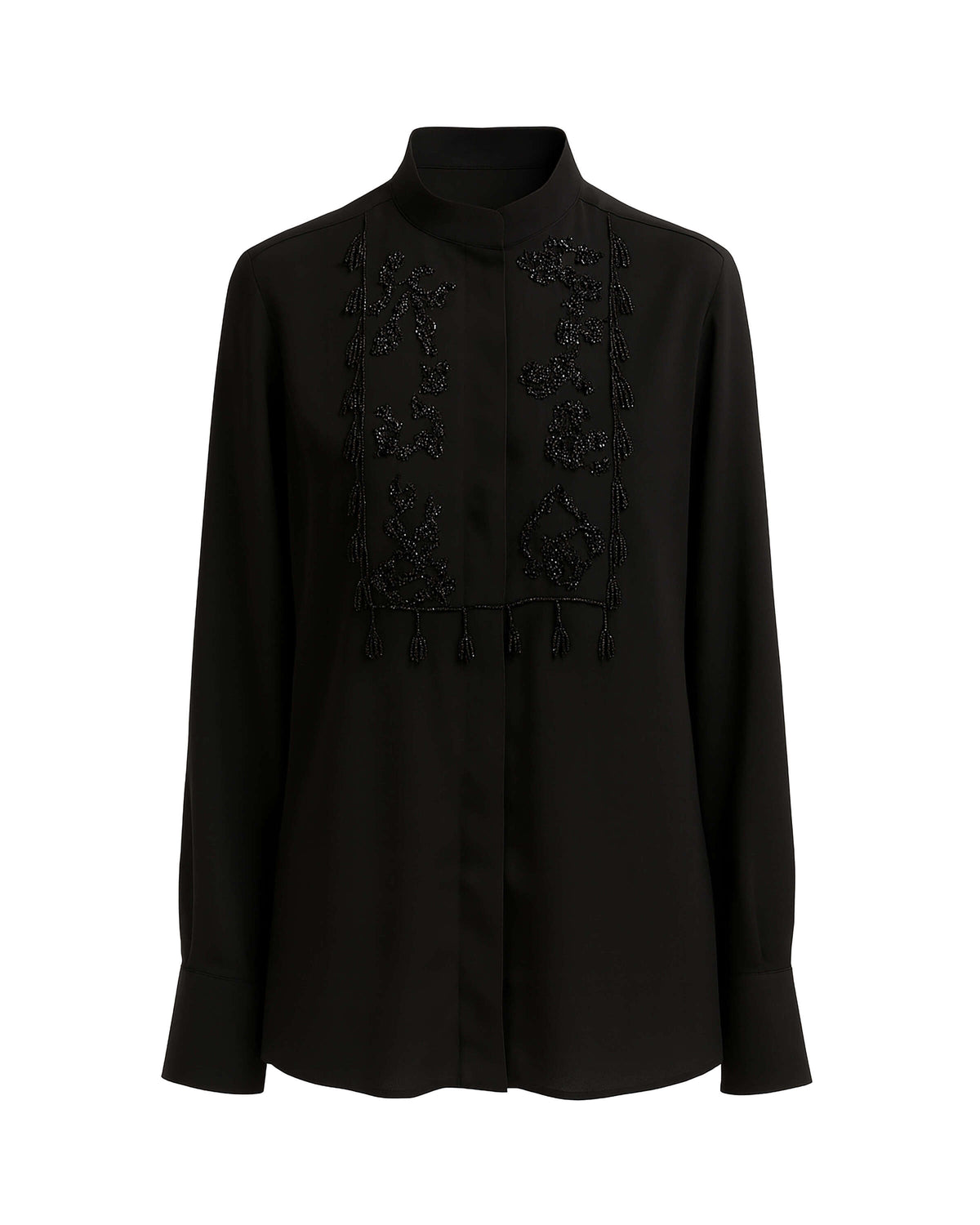 SHIRT WITH EMBROIDERED PLASTRON