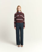 HIGH-WAIST STRAIGHT TROUSERS