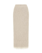 LUREX FRINGE LONG SKIRT
