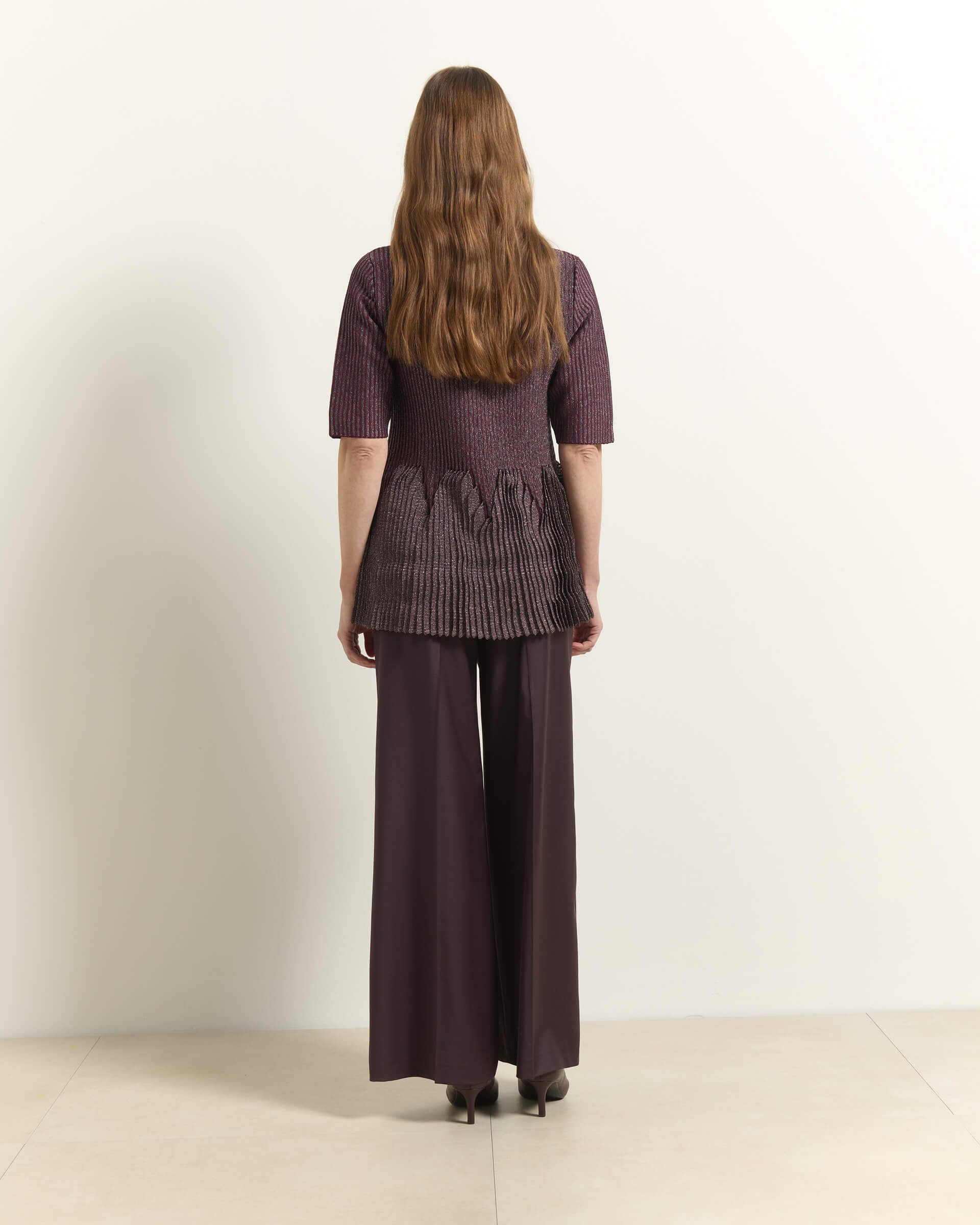 RIBBED KNIT WITH LUREX THREAD