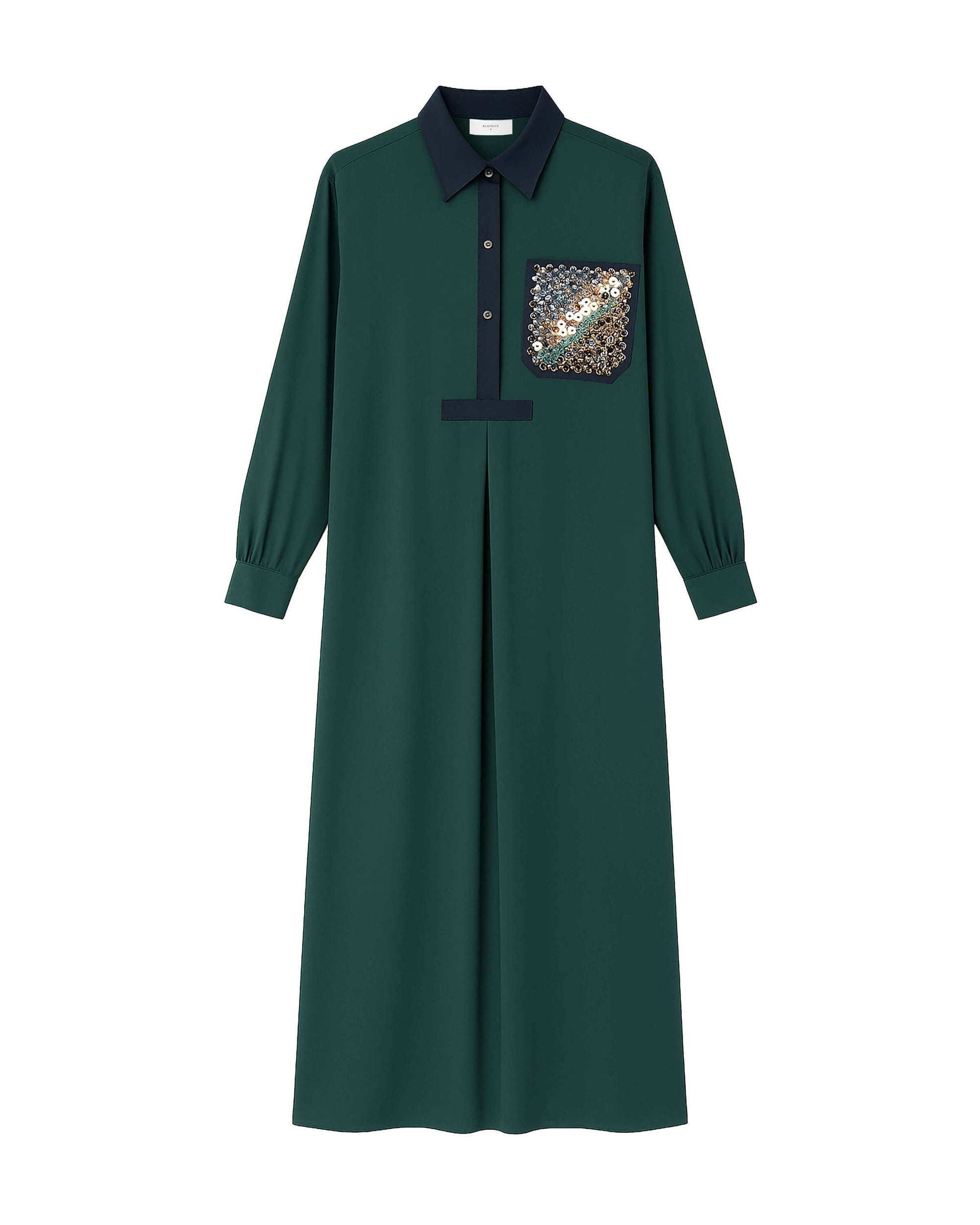 ABITO A CAMICIA CON TASCA PAILLETTES
