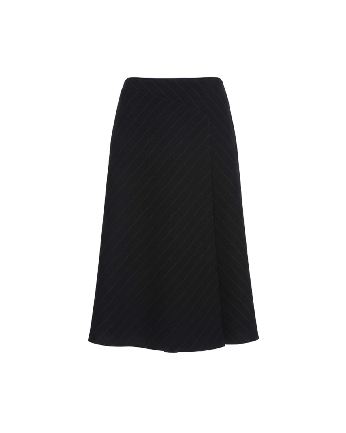 FLARED MIDI SKIRT WITH DIAGONAL PATTERN