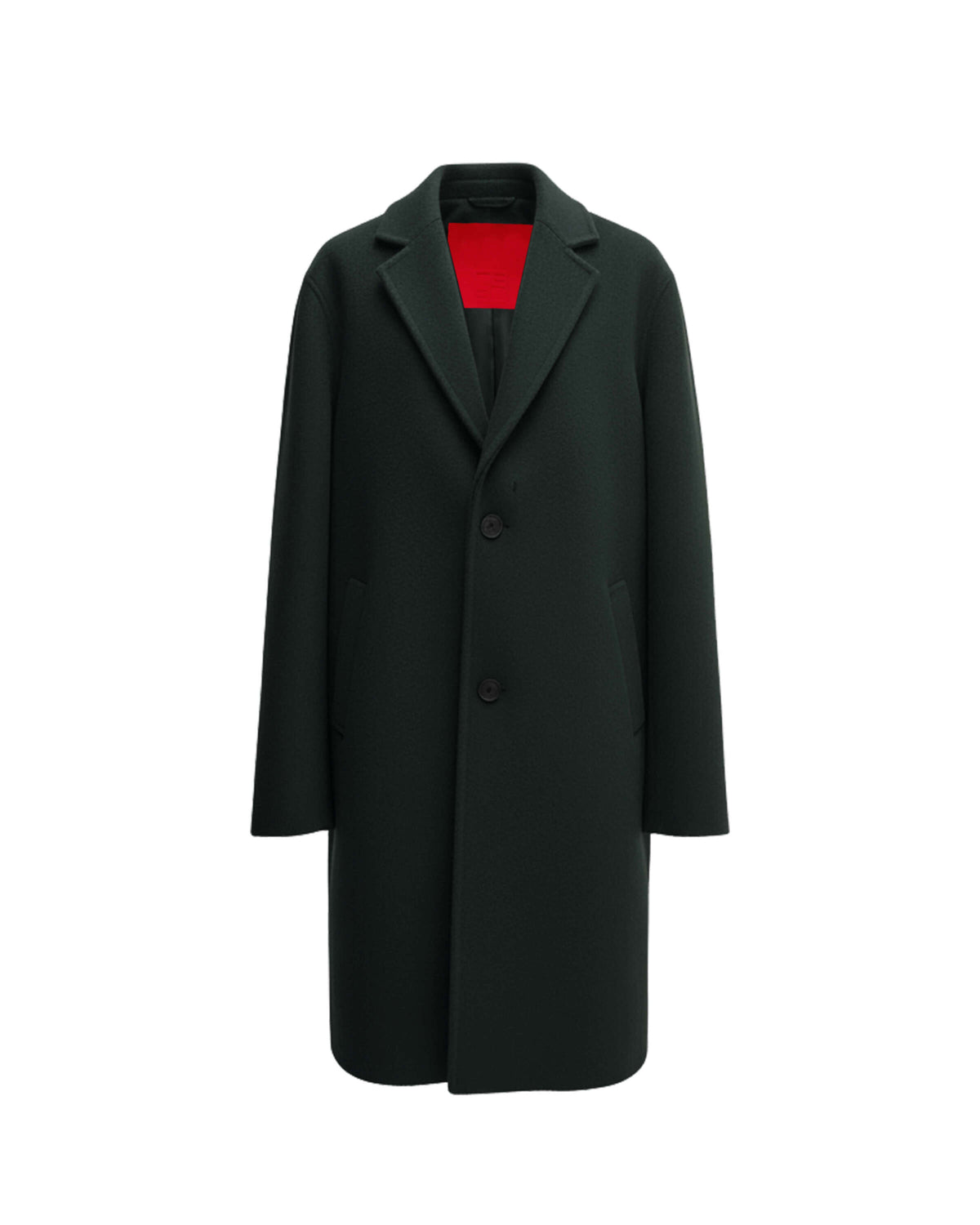 CAPPOTTO MONOPETTO IN LANA CON REVER CLASSICI