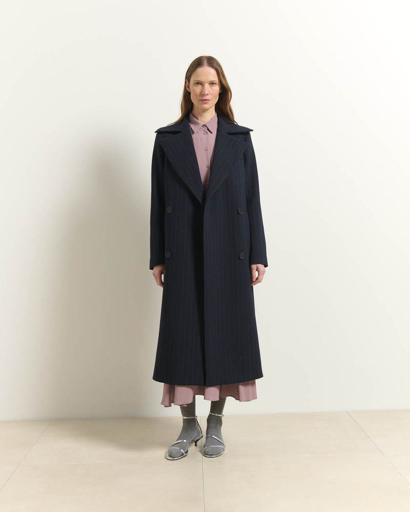 CAPPOTTO LUNGO DOPPIOPETTO GESSATO