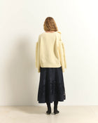 GONNA MIDI GESSATA CON PIZZO
