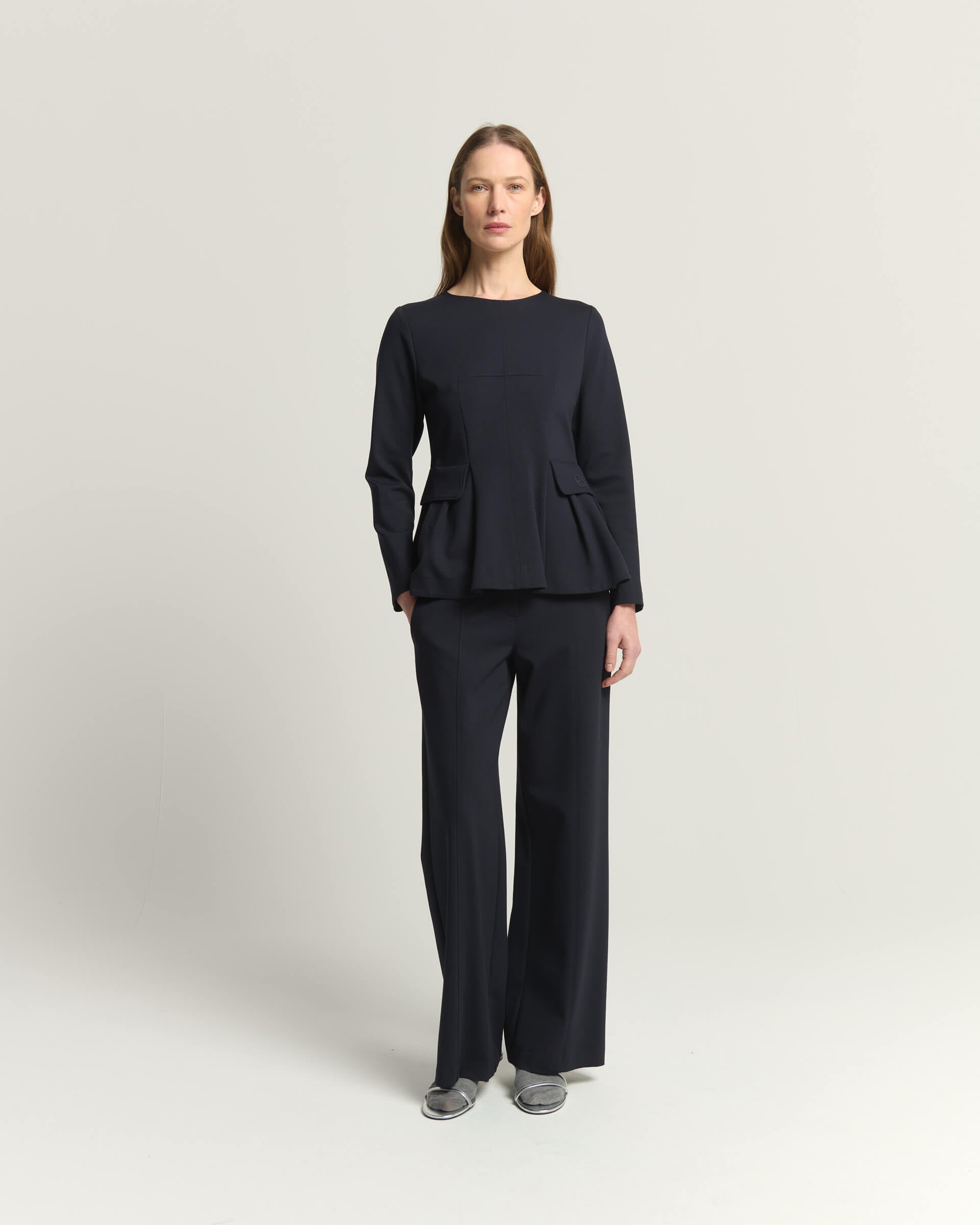 PEPLUM SHIRT WITH POCKETS