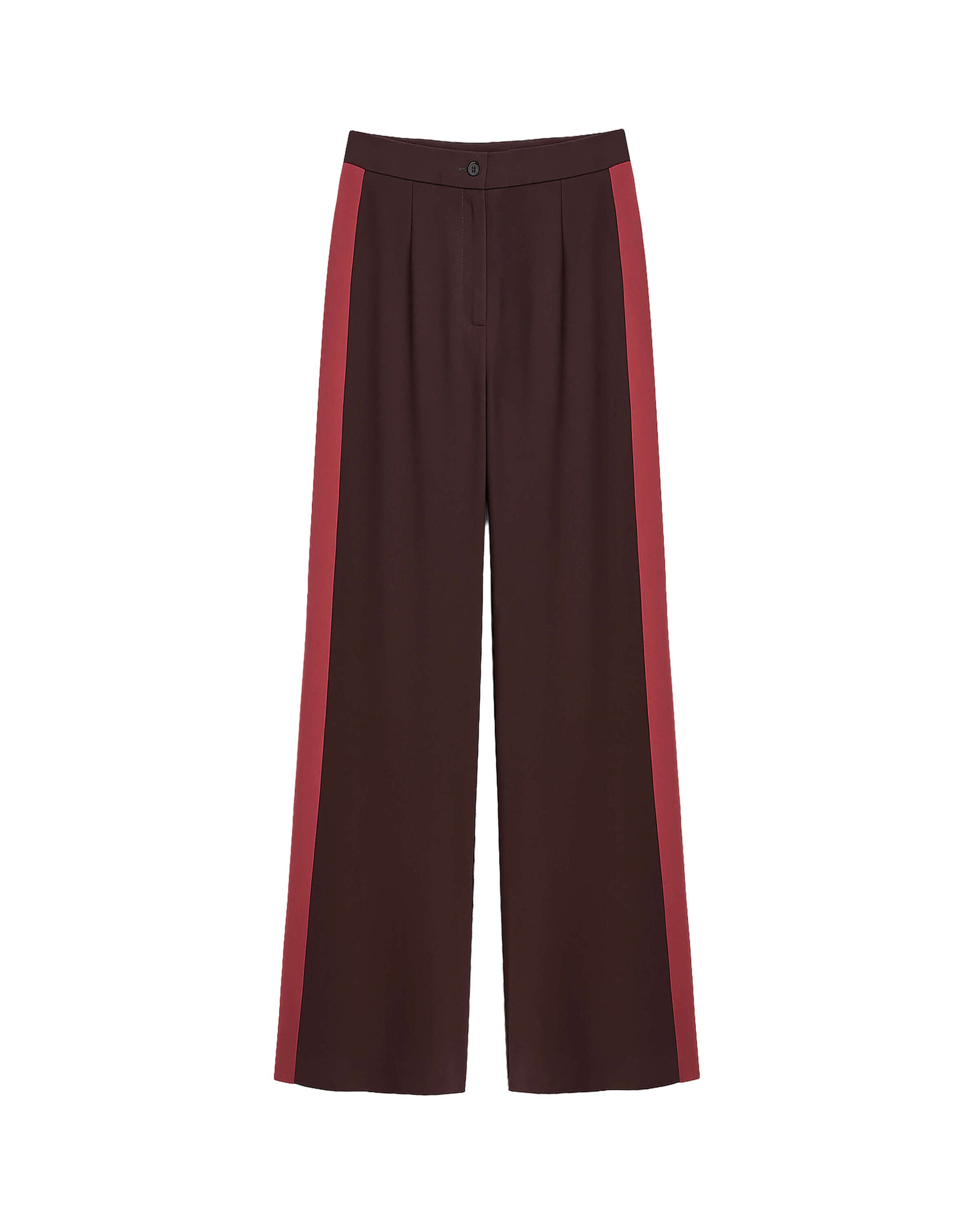 PANTALONI CON BANDE LATERALI A CONTRASTO