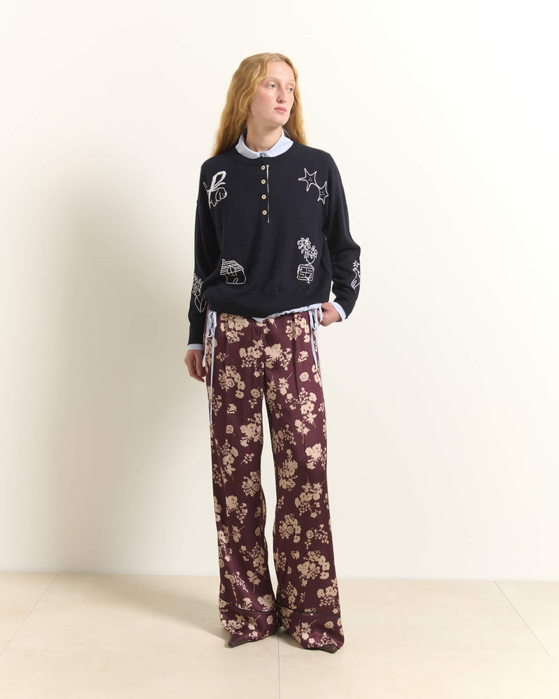 PANTALONI FLUIDI CON STAMPA