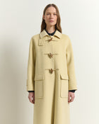 DOUBLE-FACED WOOL AND CASHMERE COAT WITH TOGGLE FASTENING