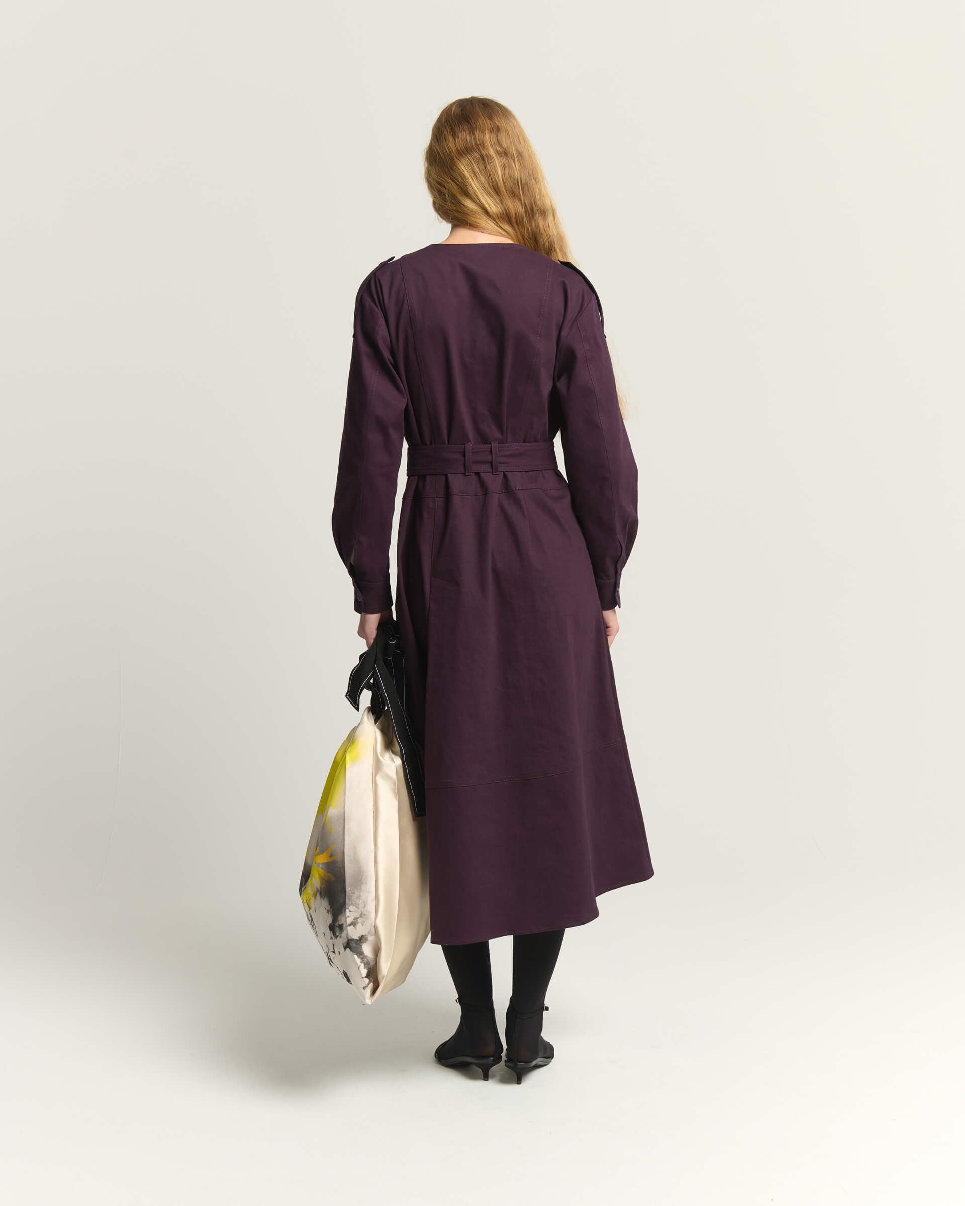 MIDI DRESS WITH MILITARY DETAILS