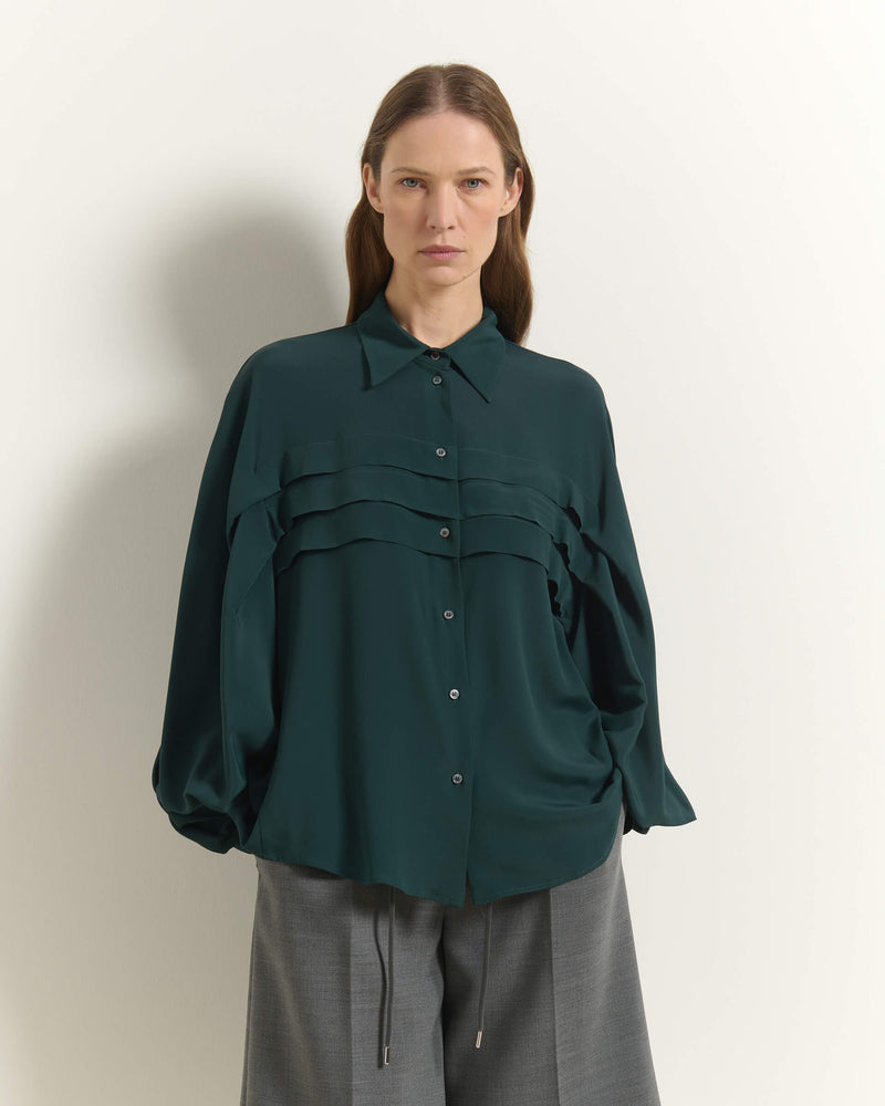 CAMICIA PLISSE CON MANICHE AMPIE