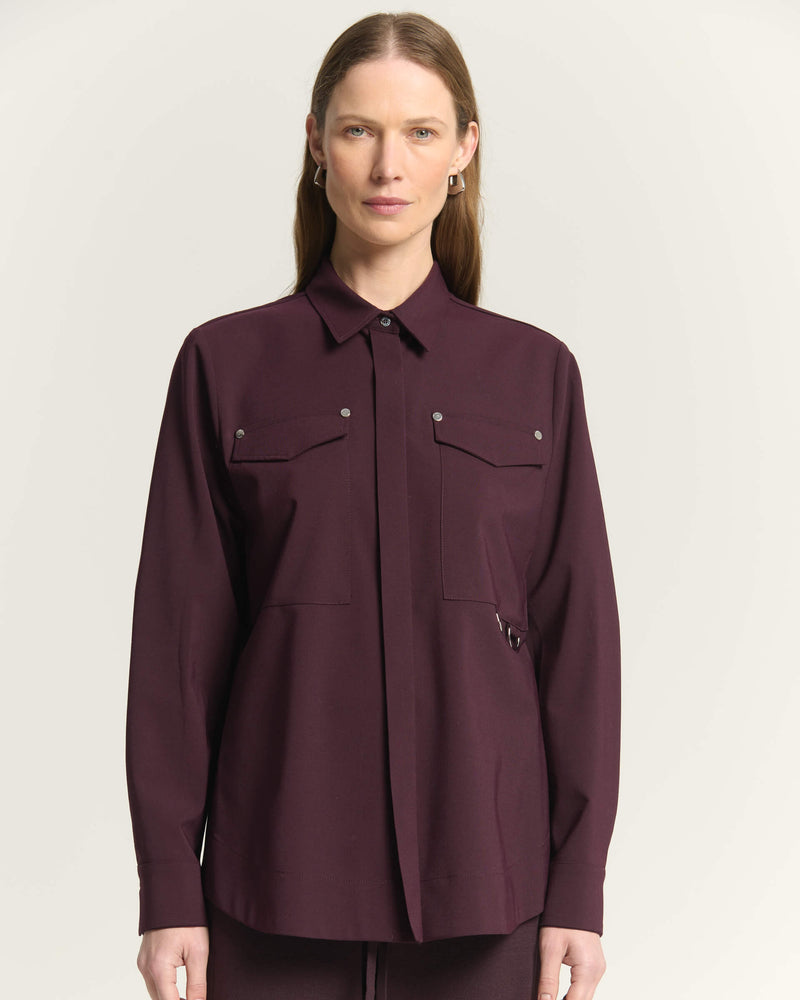 CAMICIA CON DETTAGLI METALLIZZATI