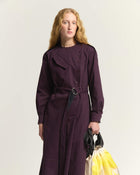 MIDI DRESS WITH MILITARY DETAILS