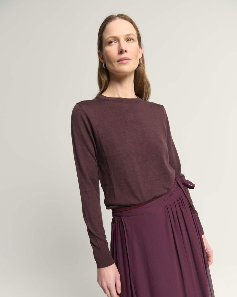MAGLIONE GIROCOLLO IN MISTO LANA, CASHMERE E SETA