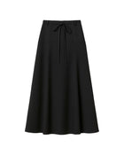 FLARED SKIRT WITH WAIST TIE BELT