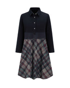 ABITO IN TARTAN CON LAVORAZIONE PUNCH NEEDLE