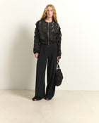 TROUSERS WITH TONAL SIDE BAND