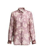 DOUBLE-LAYER PRINTED ORGANZA SHIRT