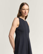 DRESS WITH CONTRAST STITCHING