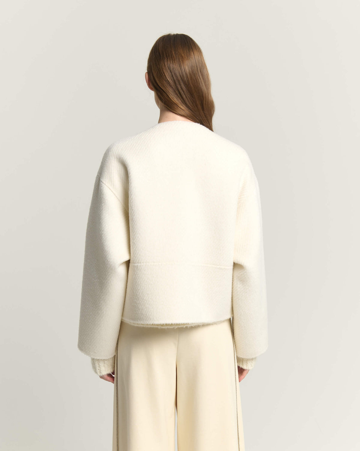 SHORT DOUBLE-BREASTED WOOL JACKET