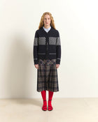 GONNA MIDI IN TARTAN CON DETTAGLI AD ANELLO