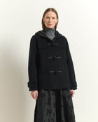 WOOL DUFFLE COAT WITH TOGGLES AND HOOD