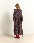 PRINTED SILK MIDI DRESS WITH BOW