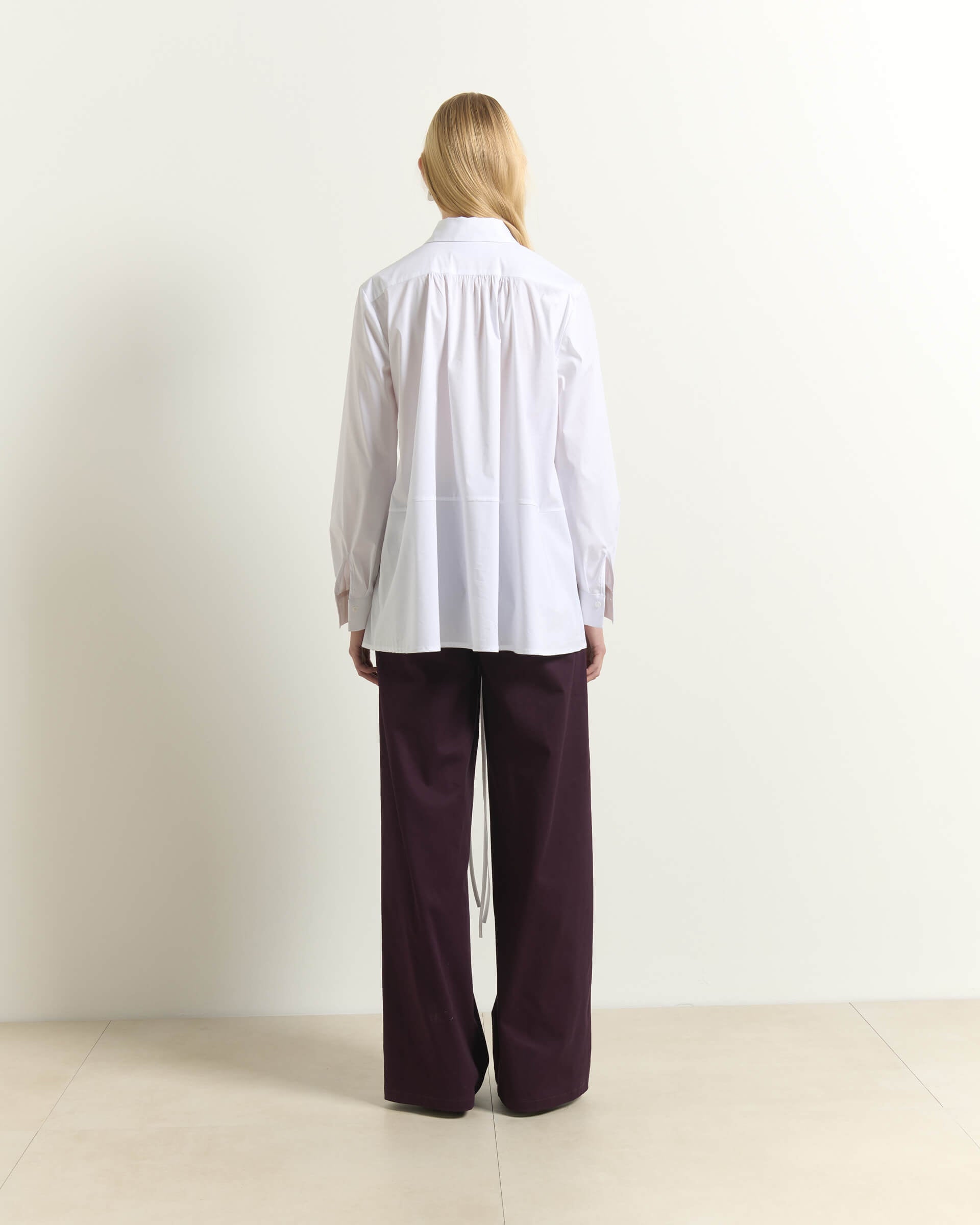 LONG SHIRT WITH ADJUSTABLE DRAWSTRING WAIST