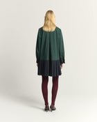 COLLEGE DRESS WITH CONTRAST PLASTRON
